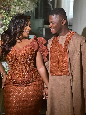 Sammy Gyamfi with his wife