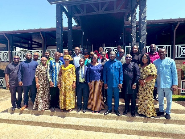 Minister for Finance, Dr. Amin Adam with Chief Directors and Heads of the Covered Entities