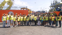 The delegation's visit included a tour of Ghana's Ports and Harbours