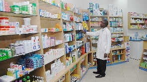 A pharmacist in a pharmacy