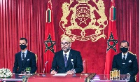King Mohammed VI, the King of Morocco (Middle) Photo credit: Middle East Online