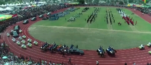 The song was played as the president arrived on the grounds