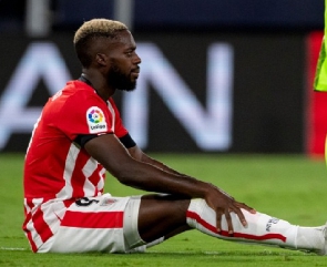 Ghana and Athletic Bilbao forward Inaki Williams reacts to his disallowed goal in defeat against Real Madrid