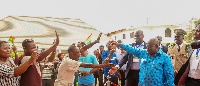 President Nana Addo Dankwa Akufo-Addo meets Ghanaian community in Conakry.