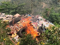 The expired/unregistered goods were destroyed at the Wiawso dumping site
