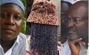 A file photo of Anas Aremeyaw Anas with Kennedy Agyapong and a chief fromTamale