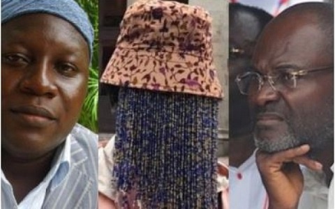 A file photo of Anas Aremeyaw Anas with Kennedy Agyapong and a chief fromTamale