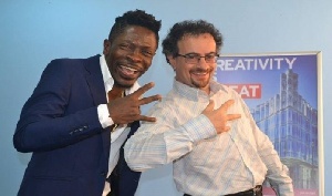 Musician Shatta Wale and Former British High Commissioner, Jon Benjamin