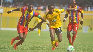 Hearts of Oak vs Asante Kotoko in a league game last season