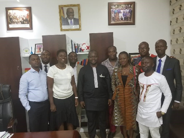 Officials of HOPE campaign with Deputy Chief of Staff, Francis Asenso-Boakye