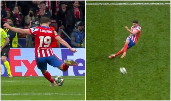 Julian Alvarez's penalty goal against Real Madrid was ruled out for double kick offence