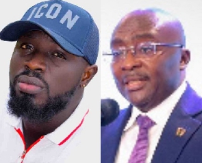 Kwame Yogot (left), Vice President Dr Mahamudu Bawumia (right)