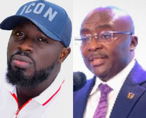 Kwame Yogot (left), Vice President Dr Mahamudu Bawumia (right)