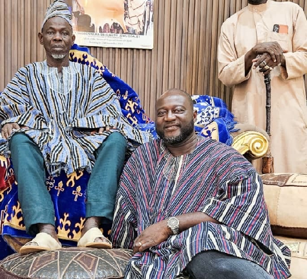 John Bawah (R) with the Yagbonwura during his visit