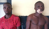 The two alleged thieves, Daniel Osei and Elvis Omane