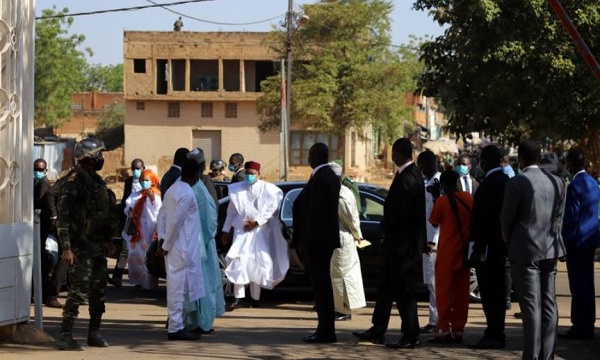 Nigerien President Mahamadou Issoufou pictured after voting