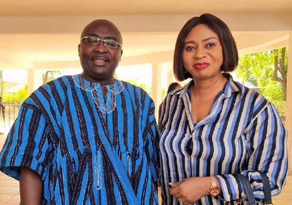 Dr Mahamudu Bawumia with Sarah Adwoa Safo in an old photo