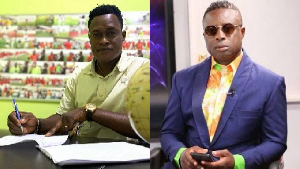 Sammy Adjei (L) and Charles Taylor (R) were teammates at the Black Stars