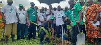 Togbega Gabusu VII planting the tree