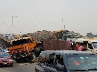 This file photo shows an accident that occured at the Achimota highway
