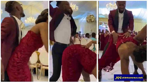 Comedian Teacher Kwadwo takes on a Bridesmaid on the dance floor