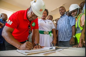 President John Dramani Mahama inspects Bolga hospital
