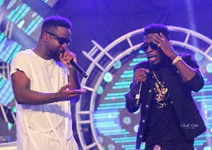 Sarkodie and Shatta Wale at Rapperholic