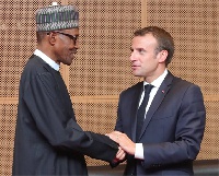 President Muhammadu Buhari and France President, Emmanuel Macron