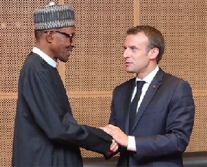 President Muhammadu Buhari and France President, Emmanuel Macron