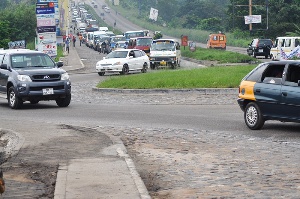 The Ejisu roundabout creates massive vehicular traffic in Kumasi