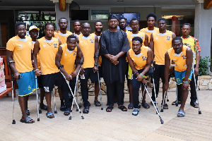 Vincent Ekow Assafuah and the national amputee football team