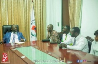 Hon. Nana Eric Agyeman Prempeh with some members of the National Union of Ghana Students