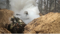 Ukrainian soldiers take part in radiation, chemical and biological hazard drills IN Ukraine
