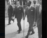 Kwane Nkrumah was known for using cane walking sticks as can be seen here