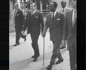 Kwane Nkrumah was known for using cane walking sticks as can be seen here