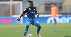 Afriyie Acquah suffered a thigh injury during Friday's league match against Sassuolo