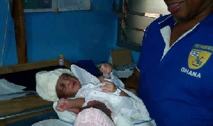 The twins were born on Saturday, June 9 at the Ejura Government Hospital