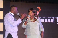 Akrobeto and Kyeiwaa at the event