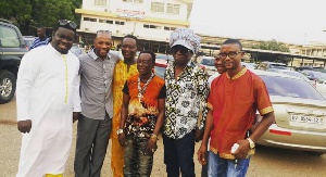 Obour, Rex Omar, Kojo Antwi, Bandex, Obuoba J.A. Adofo , others visit Amakye Dede