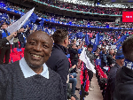 NPP's Kwabena Agyepong spotted at Wembley for FA Cup final