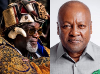 President Mahama (R) made efforts to save the late Yaa Naa's (L) life