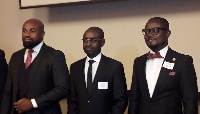 Chief Executive Officer of the Ghana CEO Network, Ernest De-graft Egyir (left)