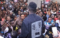 Sarkodie performs to a massive crowd at his album signing