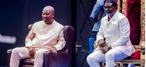 President John Dramani Mahama and  Archbishop Charles Agyinasare