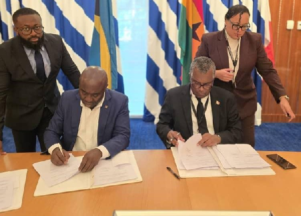 The signing follows a high-level meeting between Ghana and Bahamian leadership