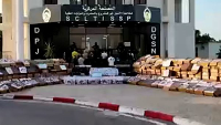 Image released by Algerian police showing a seizure of more than 10 million pregabalin capsules