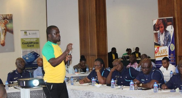 Gilbert Frimpong, Software Developer at speaking at the workshop