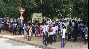 Some followers of Rev. Owusu Bempah at the CID Headquarters