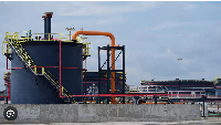 Oil installations at the Dangote refinery during the opening ceremony in Lagos, May 22, 2022