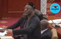 Muntaka speaking on the floor of parliament